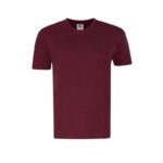 FOUR SQUARE Basic Short Sleeve Round Neck 100% Cotton Burgundy