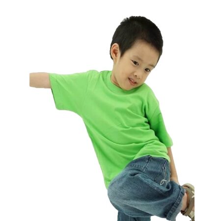 FOURSQUARE Kids Round Neck Cotton T-shirt – Apple Green