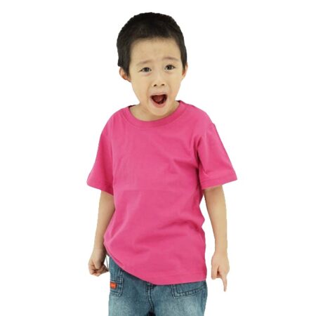 FOURSQUARE Kids Round Neck Cotton T-shirt – Fuscia