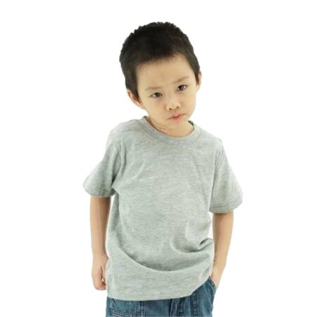 FOURSQUARE Kids Round Neck Cotton T-shirt – Grey Melange