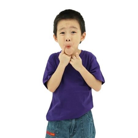 FOURSQUARE Kids Round Neck Cotton T-shirt – Purple