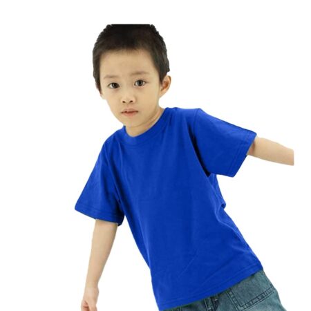 FOURSQUARE Kids Round Neck Cotton T-shirt – Royal Blue