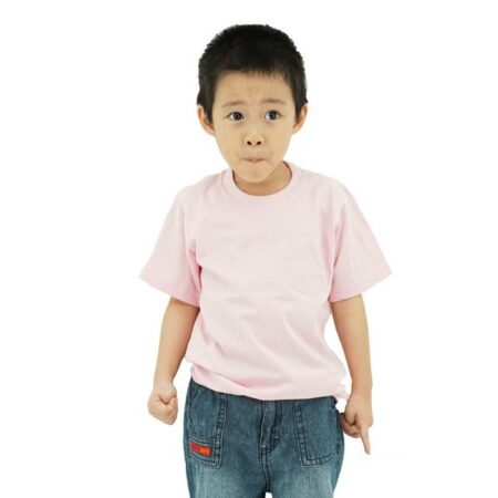 FOURSQUARE Kids Round Neck Cotton T-shirt – Pink