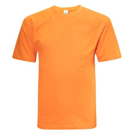 PANBASIC Basic Short Sleeve Round Neck 100% Cotton Orange