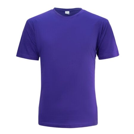 PANBASIC Basic Short Sleeve Round Neck 100% Cotton Purple