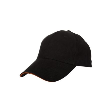 Sandwich Baseball Cap - (Black:Orange)