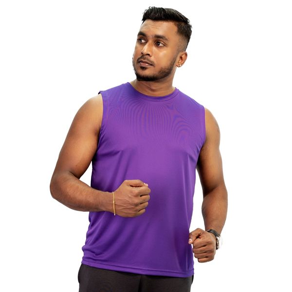 Sleeveless Gym T-Shirt Purple