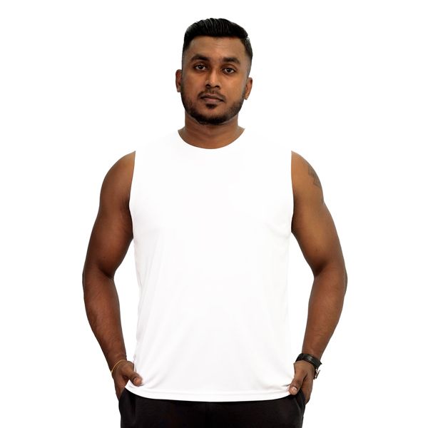 Sleeveless Gym T-Shirt White