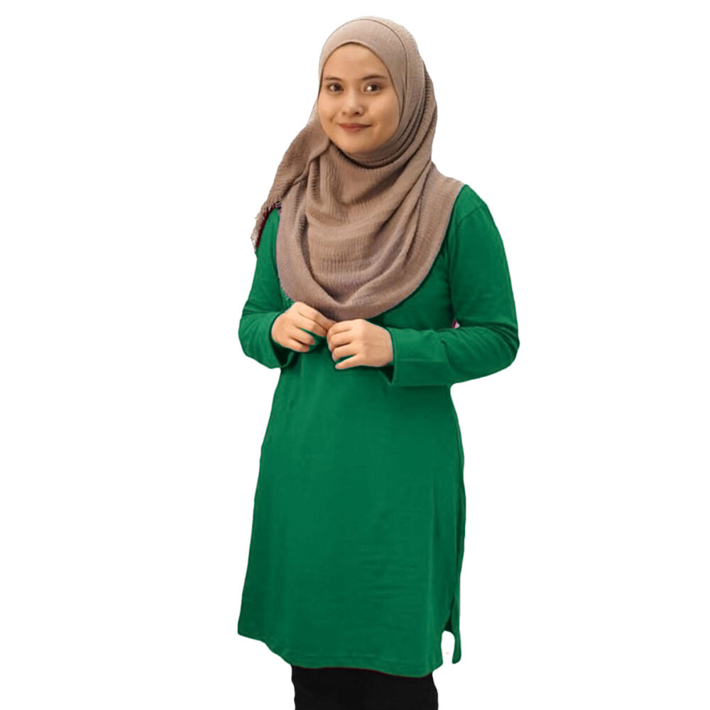 Classic Muslimah Fullycombed - Kelly Green