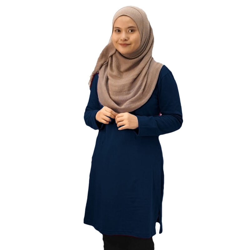 Classic Muslimah Fullycombed - Navy Blue