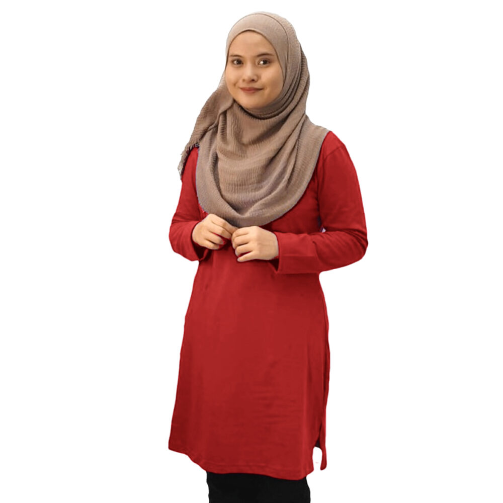 Classic Muslimah Fullycombed - Red