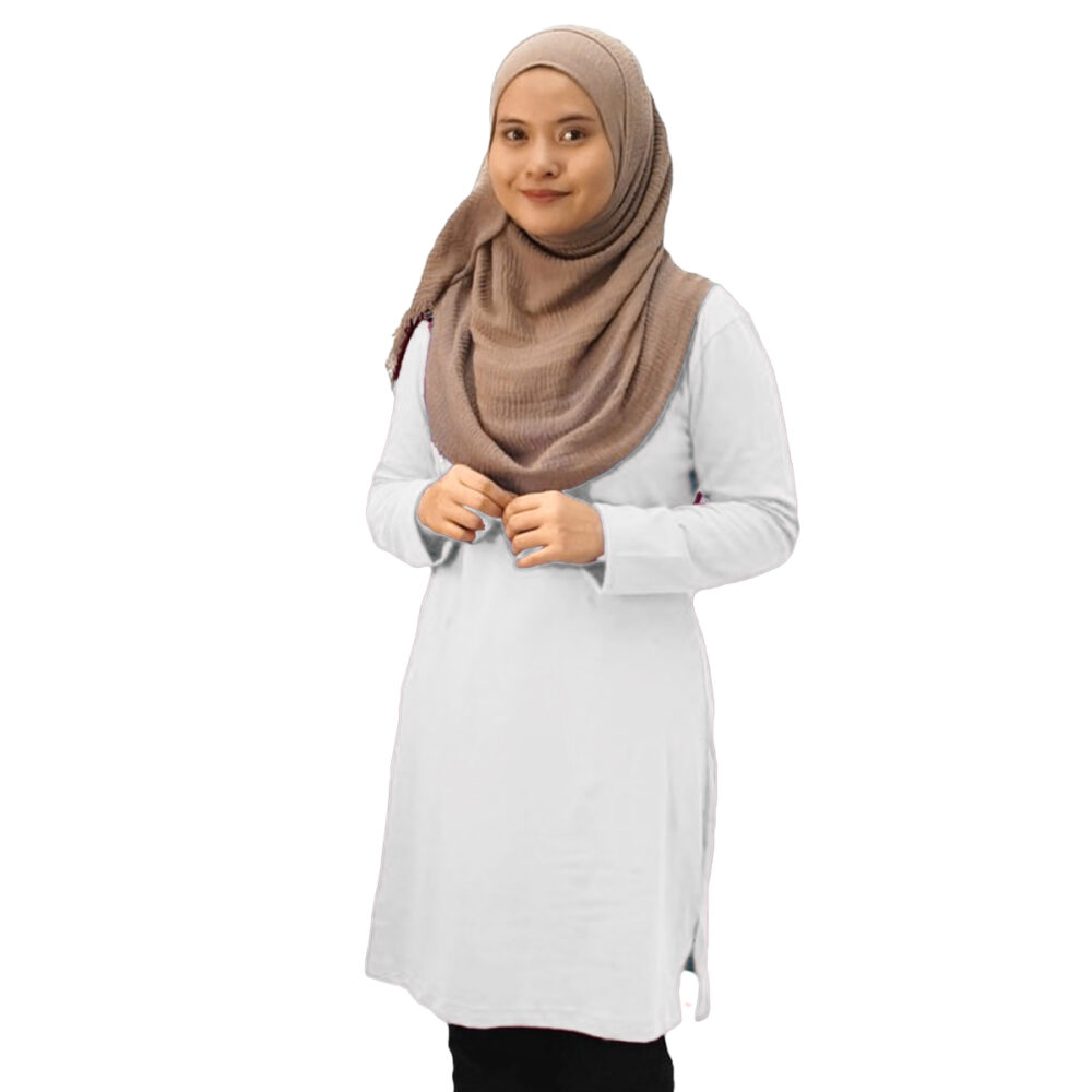 Classic Muslimah Fullycombed - White