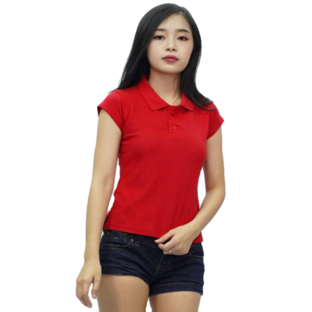 Women Casual polo - Red
