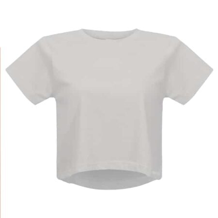 Women Crop Top T-Shirt - White