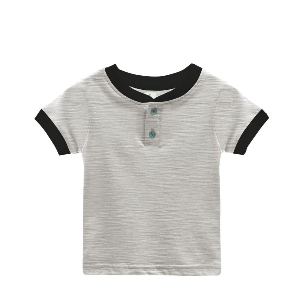 Kids Casual Polo 100% Cotton - Grey Melange