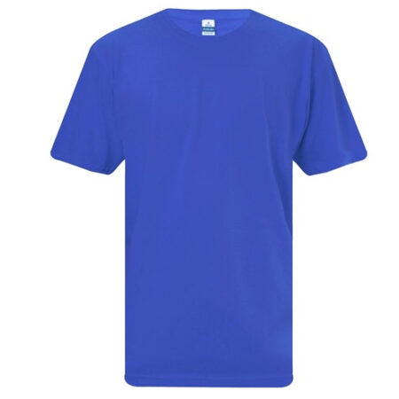 PANBASIC Basic Short Sleeve Round Neck 100% Cotton Royal Blue