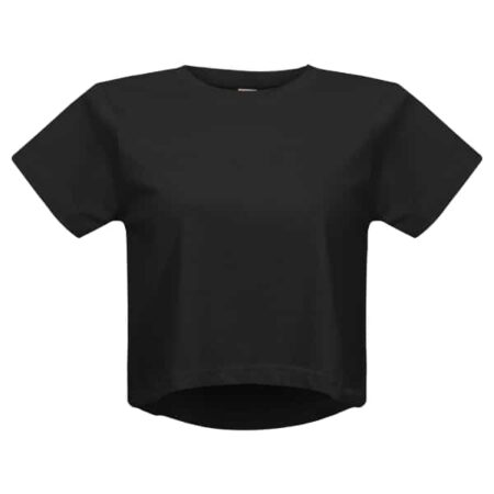 Women Crop Top T-Shirt - Black