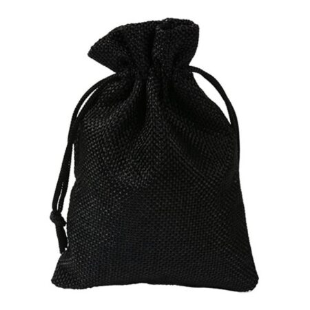jute bag pouch black