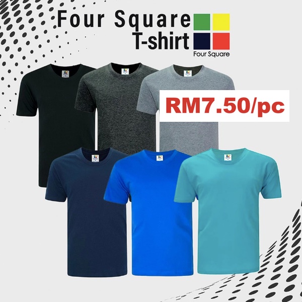 Foursquare 100% Cotton Basic T-Shirts, is only RM7.50/pc  Special Markdown