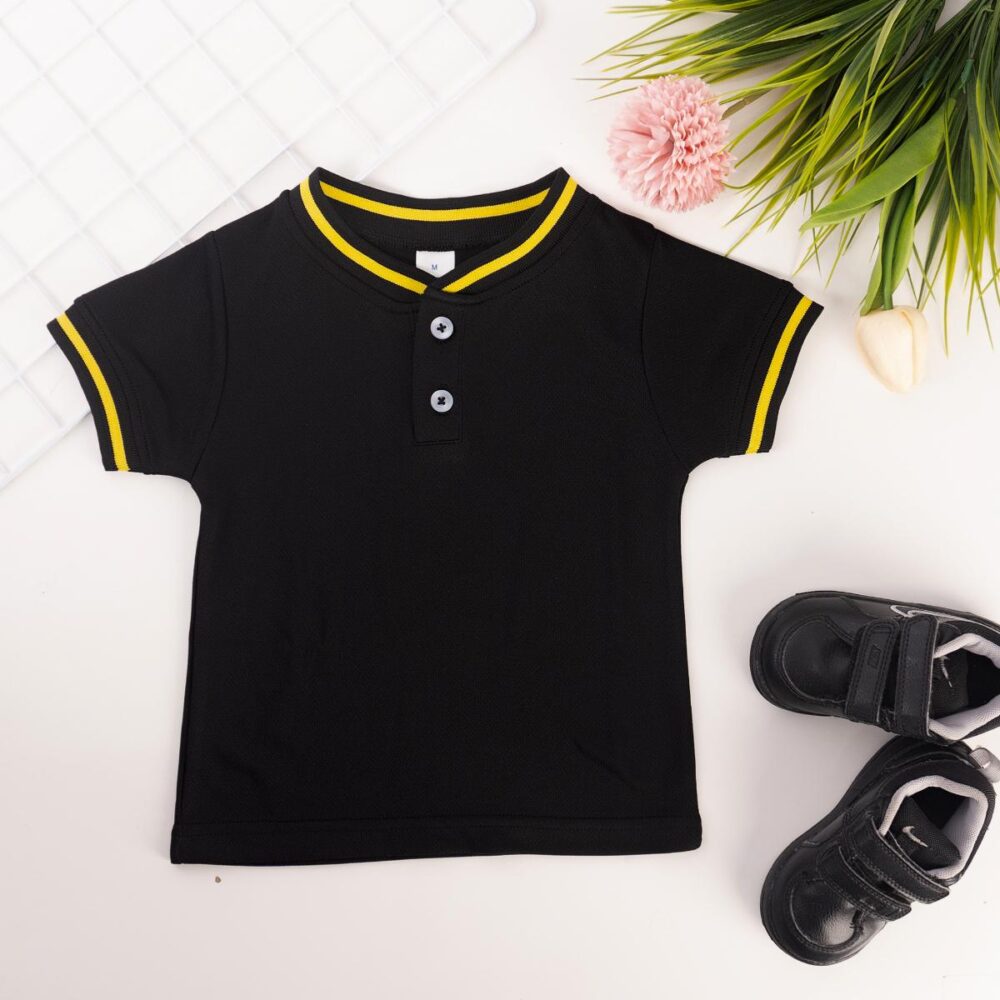 Tipping Collar Baby Polo - Black