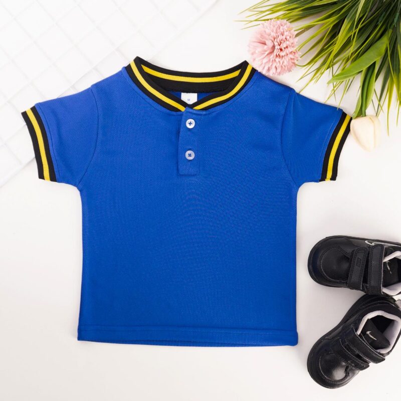 Tipping Collar Baby Polo - Royal Blue