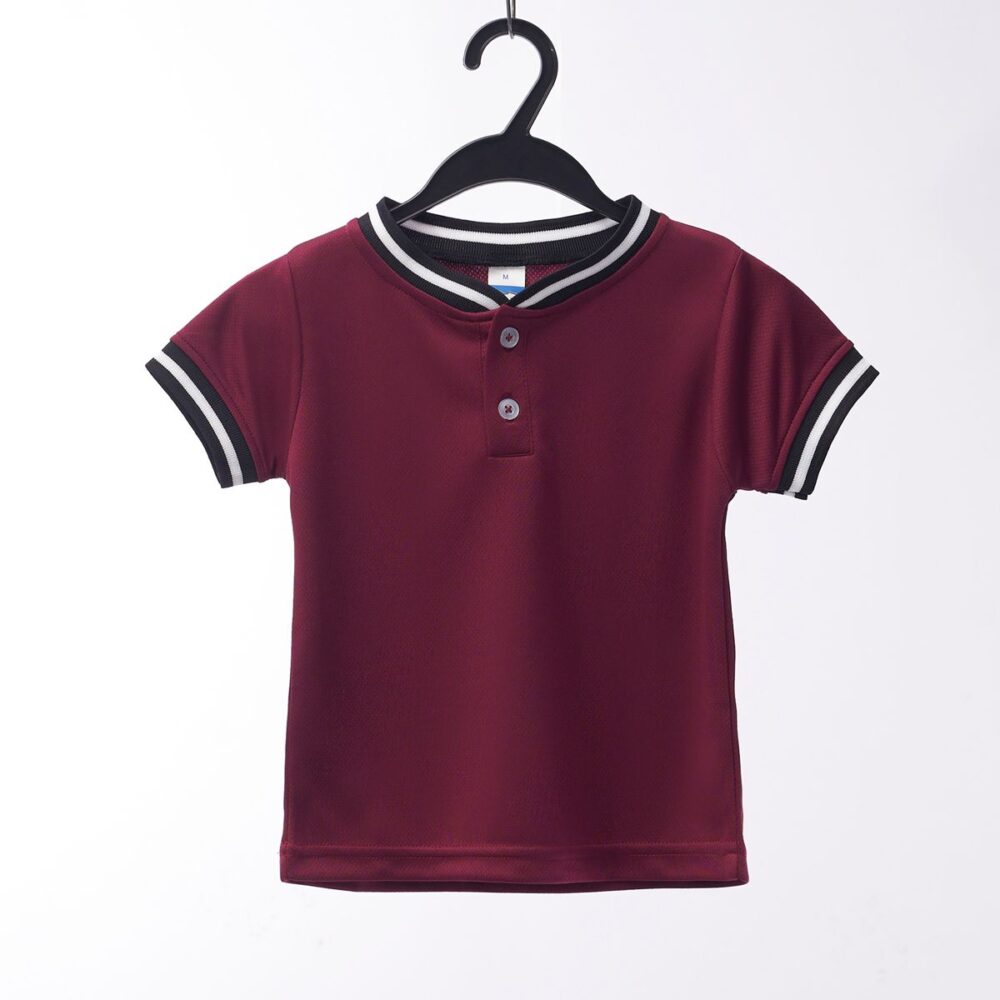 Tipping Collar Baby Polo:burgundy