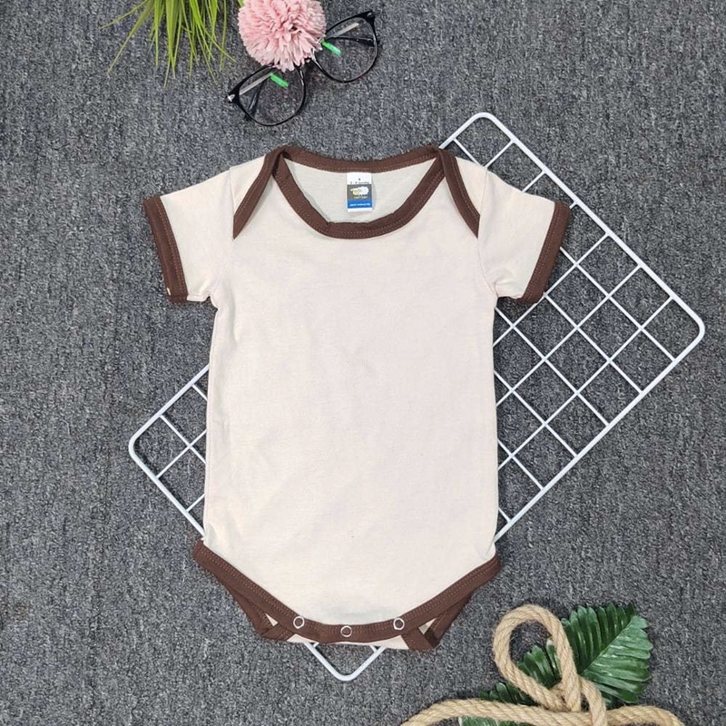 CONTRA RIB Basic Rompers - Beige/Chocolate