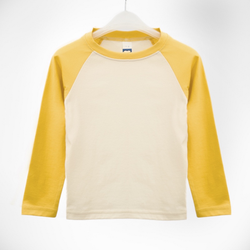 Long Sleeve Kids Raglan Beige/Mango Mojito