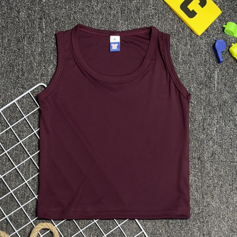 MICROFIBER Kids Singlet - Burgundy