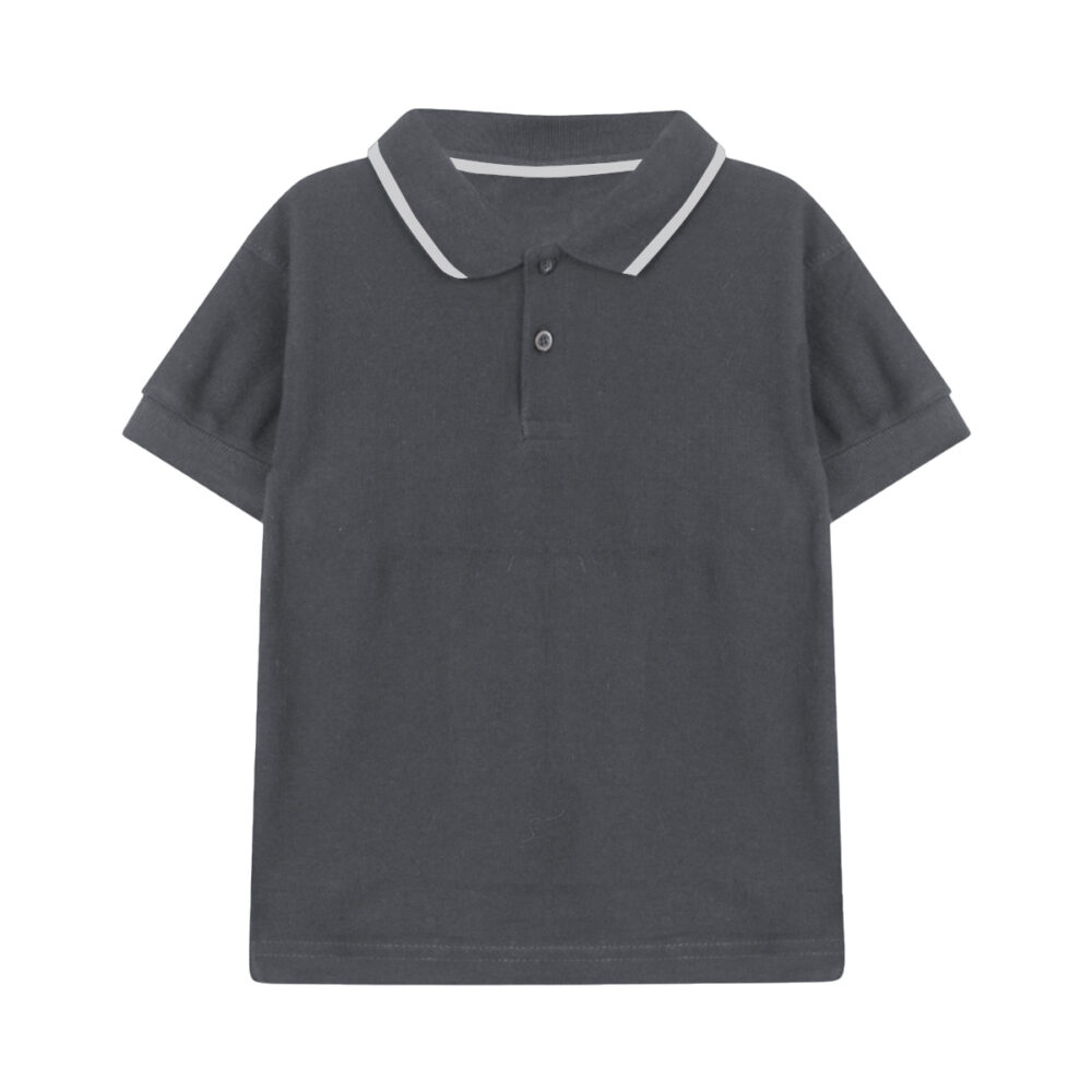 Microfiber Kids Polo - Dark Grey