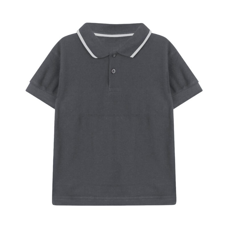 Microfiber Kids Polo - Dark Grey