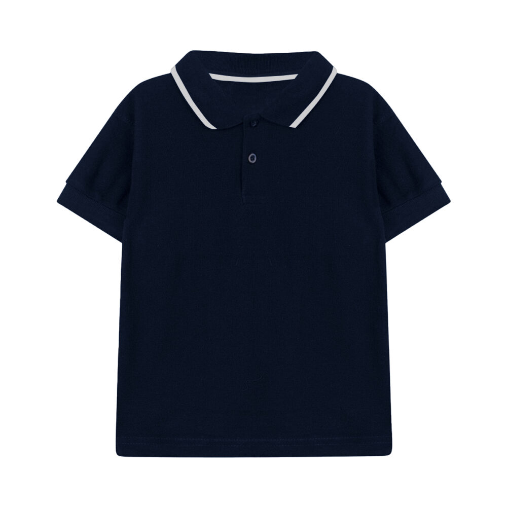 Microfiber Kids Polo - Navy Blue