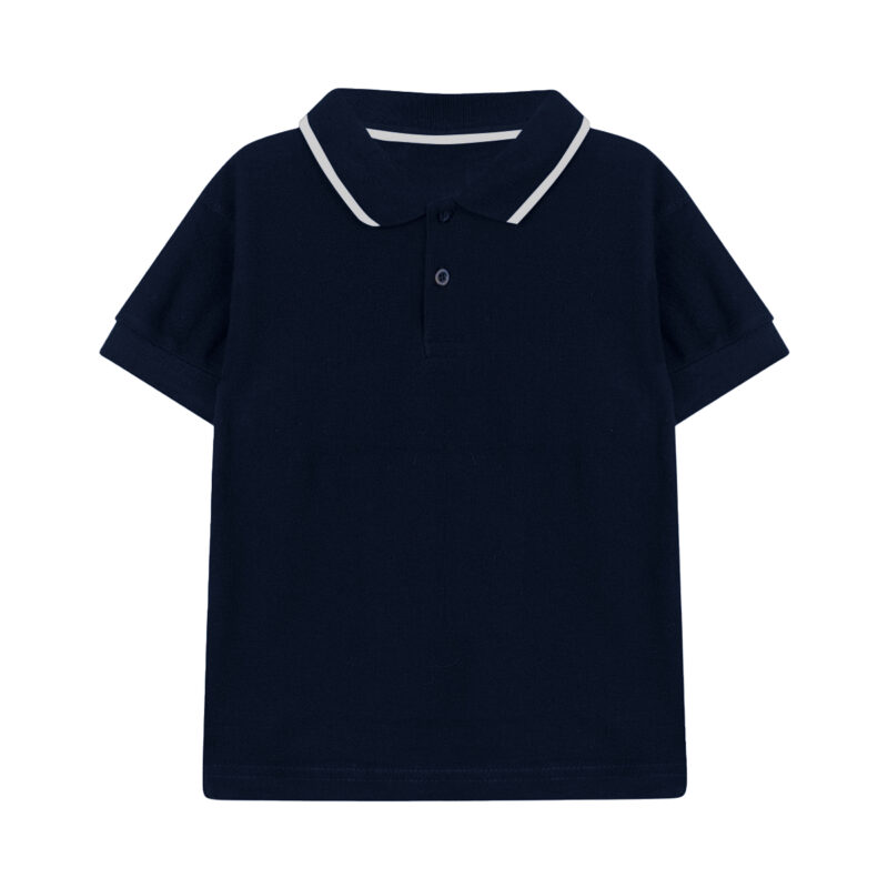 Microfiber Kids Polo - Navy Blue