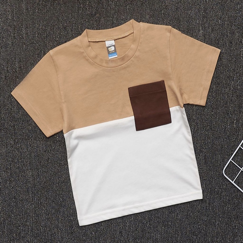 POCKET Dual Colour T-Shirt - Sand/White