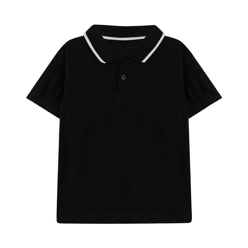 Tipping Collar Feathersoft Polo Shirt - Black