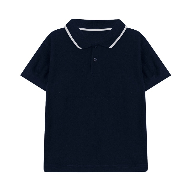 Tipping Collar Feathersoft Polo Shirt - Navy Blue