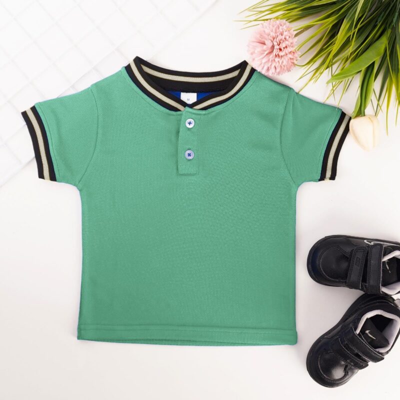 Tipping Collar Baby Polo – Beryl Green