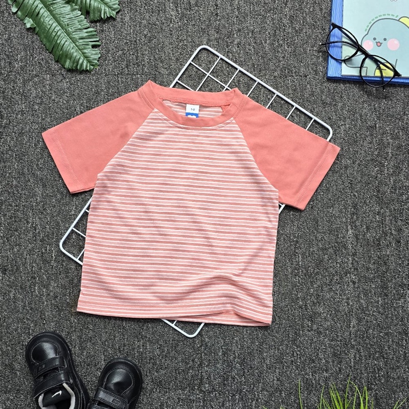 Kids Raglan T-Shirt Stripe:Rose Dawn