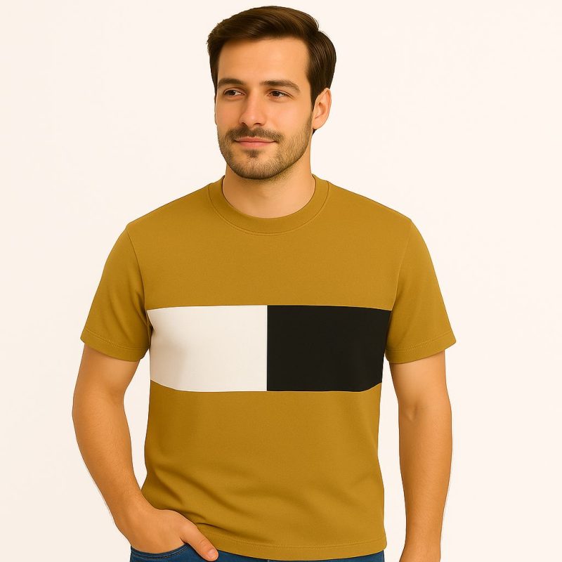 CASUAL Colourblock MF T-Shirt - Brown