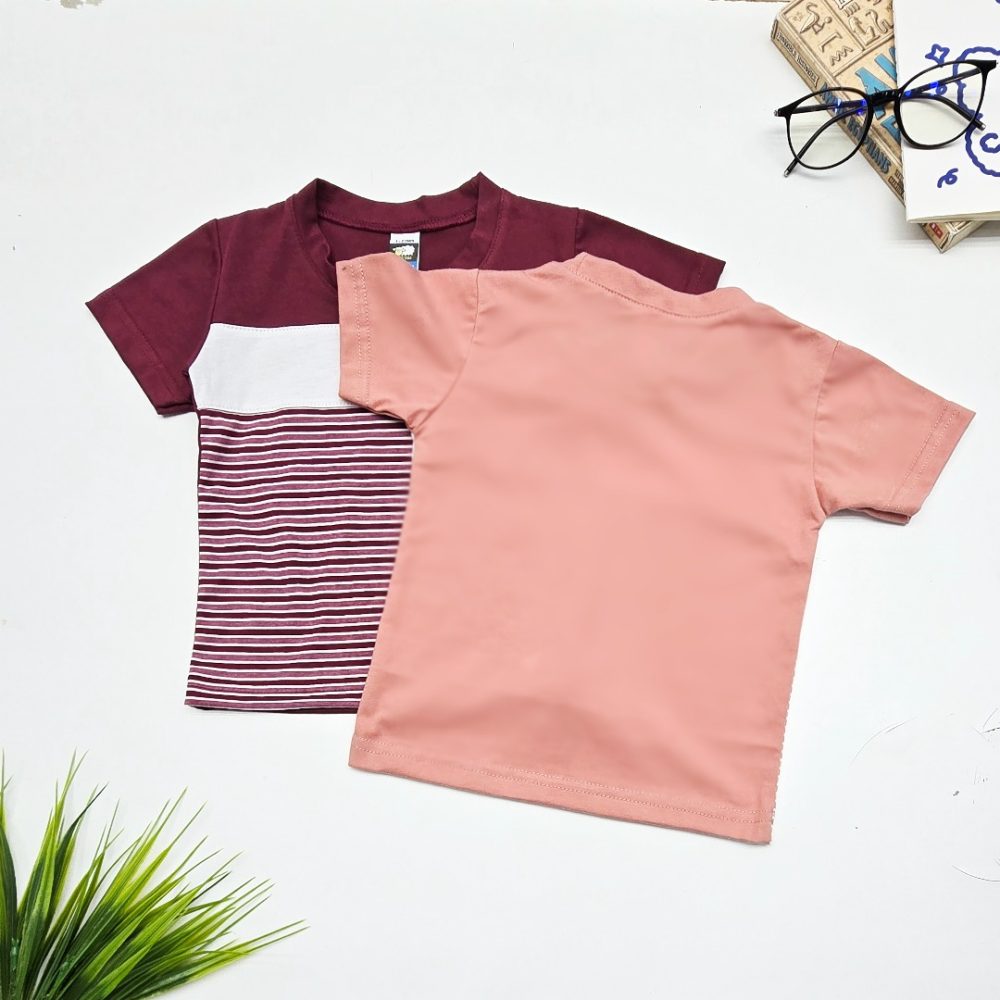 Kids STRIPE BLOCK Colour T-shirt Detail 1