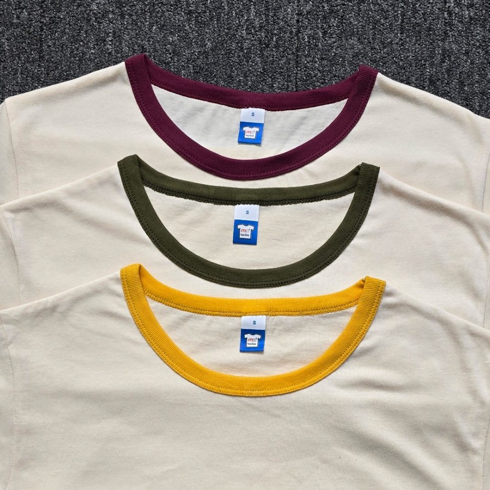 Ladies CONTRAST RIBBED Crop Top Detail 2
