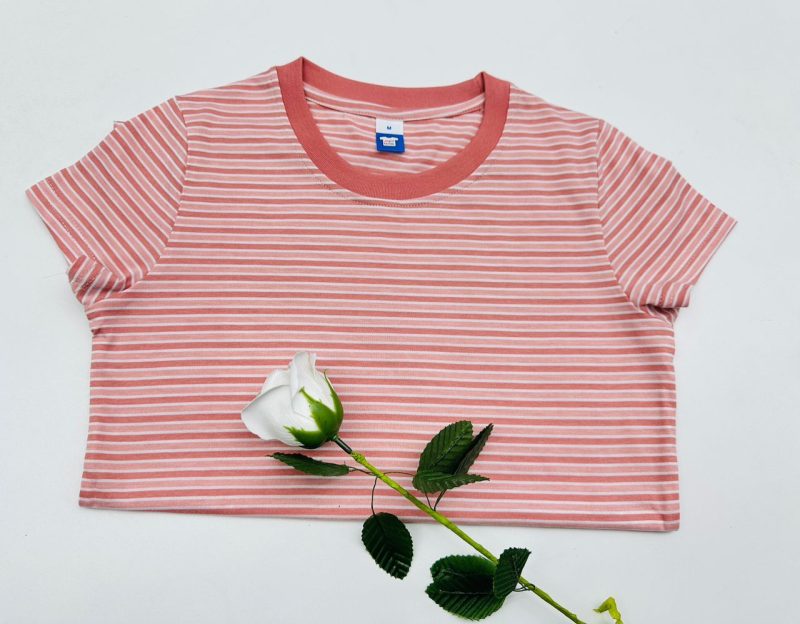 STRIPED Ladies RN T-Shirt - Rose Dawn