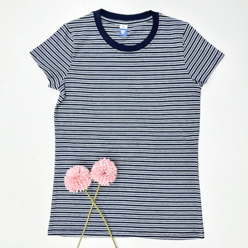 STRIPED Ladies RN T-Shirt – Navy Blue