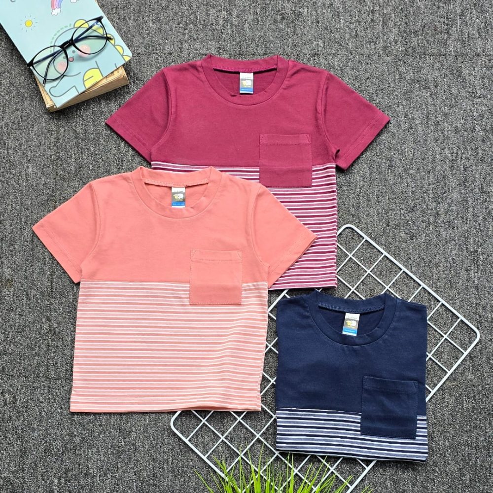 Kids POCKET STRIPE T-Shirt Detail 1